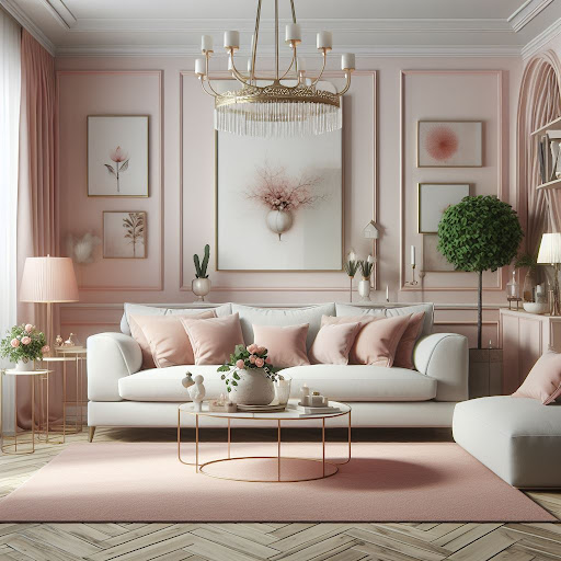 Living room Blush Pink