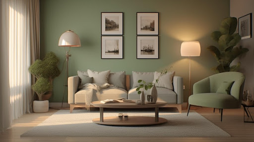 living room Sage Green
