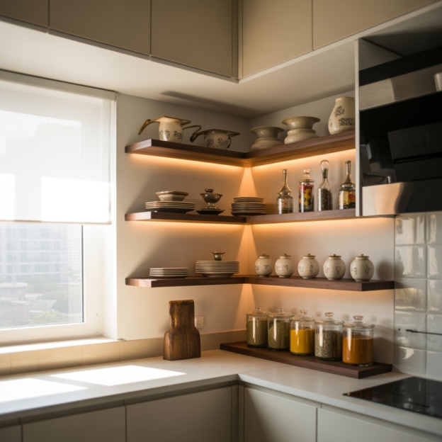 Kitchen Corner Shelf
