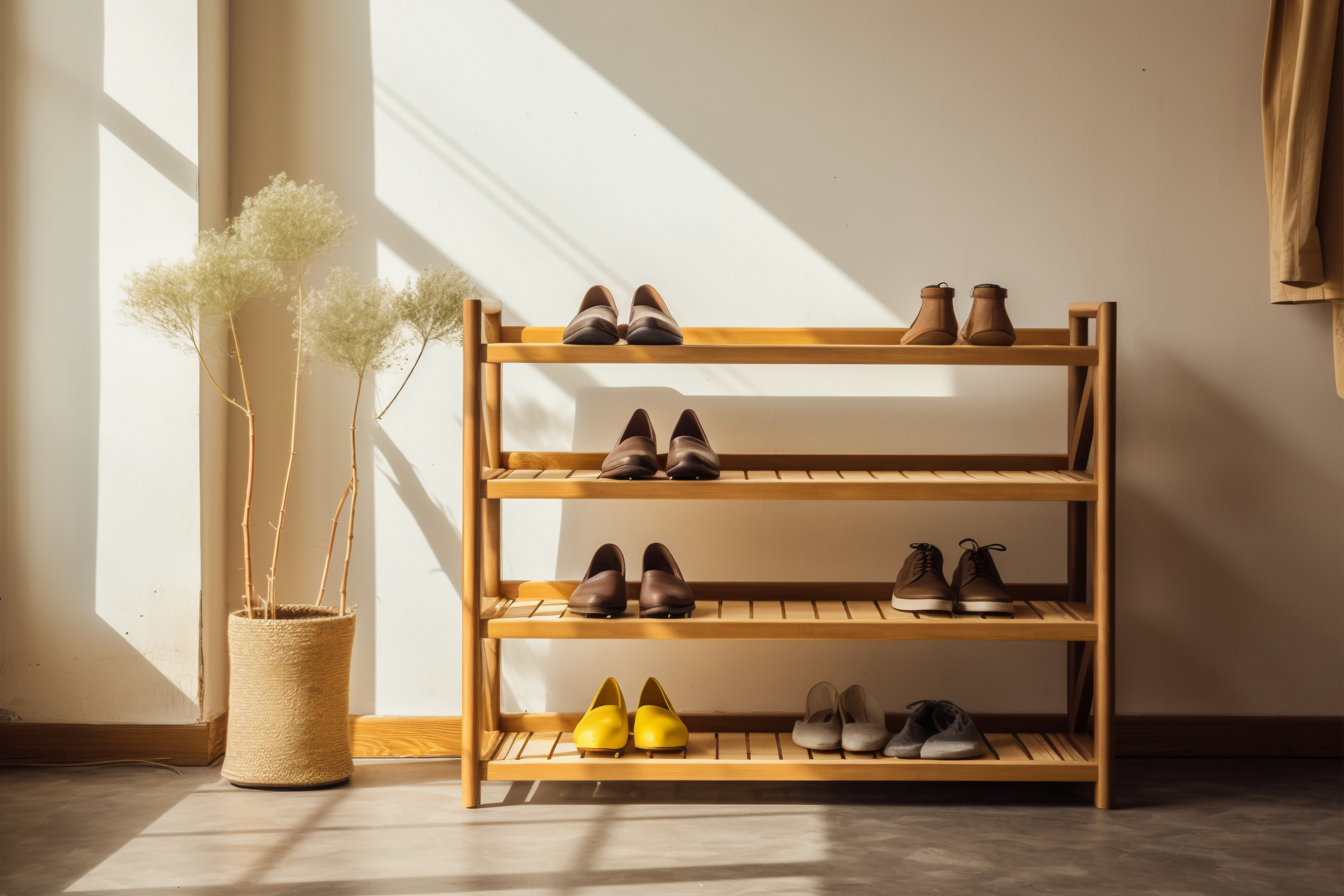 Shoe Rack with Storage Space for Footwear – Home Storage Design by Kitchen Decor
